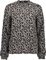 Vero Moda Blouse Vmsalina Ls Smock Top Wvn Ga Lcs 10256877 Black/salina Dames Maat - XS