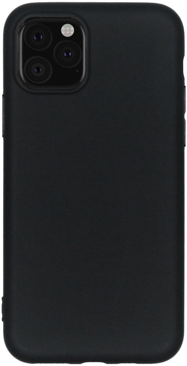 Hoesje Siliconen Geschikt voor iPhone 11 Pro - Color Backcover - Zwart