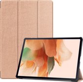 iMoshion Tablet Hoes Geschikt voor Samsung Galaxy Tab S8 Plus / Tab S7 Plus / Tab S7 FE - iMoshion Trifold Bookcase - Goud