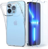 Spigen - Apple iPhone 13 Pro Max hoesje + 2 Glas Protectors - Crystal Pack - Transparant