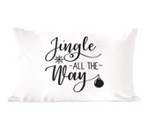 Sierkussen - Citation de Noël Jingle tout le chemin avec un fond Witte