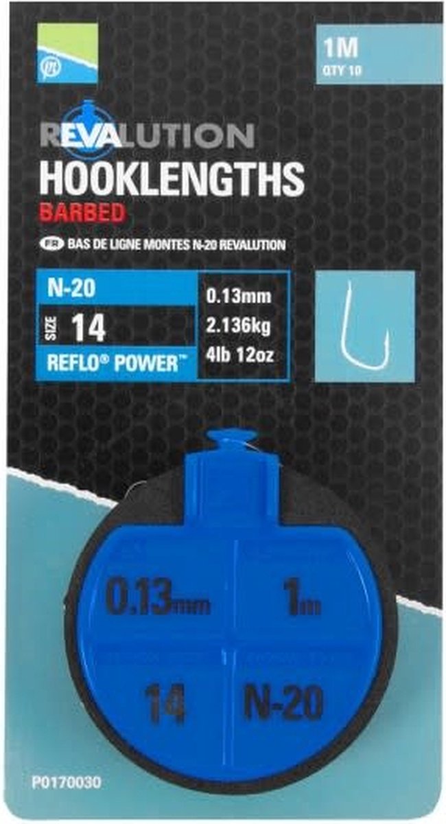 Preston Revalution Hooklenghts Barbed 1m (10 pcs) van Preston — afbeelding 5