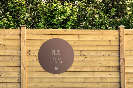 Garden Circle Quotes - Carpe diem - Seize the day - Proverbes - 90x90 cm - Affiche ronde de jardin - Extérieur