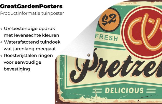 Décoration de Jardin Bretzel - Vintage - Citation - 40x30 cm