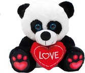 Verhaak Knuffelpanda Met Hartje Junior Zwart 30 Cm