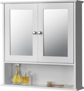 Spiegelkast Linz voor wandmontage MDF 58x56x13 cm wit