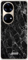 6F hoesje - geschikt voor Huawei P50 Pro -  Transparant TPU Case - Shattered Marble #ffffff