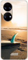 6F hoesje - geschikt voor Huawei P50 -  Transparant TPU Case - Sunset Surf #ffffff
