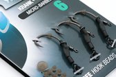 Korda Spinner Hook Selections (3 pcs) Kurv Micro Barbed (incl Free Hook Beads) - Maat : Haak 4