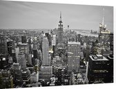 Artistiek beeld van de skyline van New York bij nacht - Foto op Dibond - 90 x 60 cm