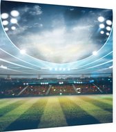 Voetbalstadion Champions League - Foto op Dibond - 40 x 40 cm