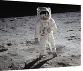 Buzz Aldrin walks on the moon (maanlanding) - Foto op Dibond - 40 x 30 cm