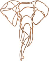 Cortenstaal wanddecoratie Elephant 1.0 - Kleur: Roestkleur | x 48.1 cm