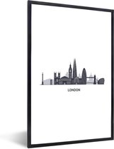 Fotolijst incl. Poster - Londen - Engeland - Skyline - 40x60 cm - Posterlijst