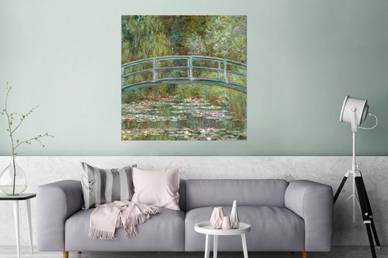 Poster De Japanse brug en waterlelies - Claude Monet - 75x75 cm - PosterMonkey