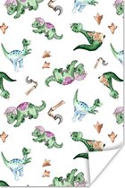 Poster Nursery - Dinosaurus - Pied - Garçons - Filles - Enfants - 40x60 cm - Poster Nursery