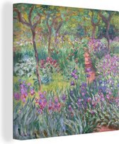 Canvas Schilderij De tuin van de artiest in Giverny - Claude Monet - 20x20 cm - Wanddecoratie