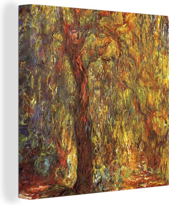 Toile Peinture Saules Pleureurs - Claude Monet - 50x50 cm - Décoration murale