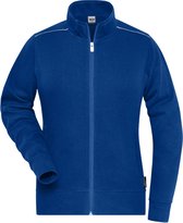 James & Nicholson Solid sweater jas met rits JN893 dames - Korenblauw - XS
