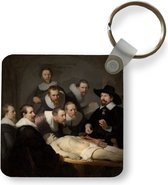 Sleutelhanger - De anatomische les van Dr. Nicolaes Tulp - Schilderij van Rembrandt van Rijn - Plastic - Rond - Uitdeelcadeautjes