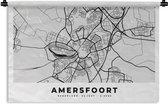 Wandkleed - Wanddoek - Stadskaart - Amersfoort - Nederland - 60x40 cm - Wandtapijt - Plattegrond