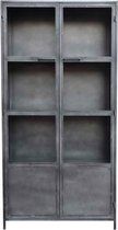 Tv meubel - rough collection 2 door glass cabinet 100x40x200-caig002rp5 - transparant - 100x40x200