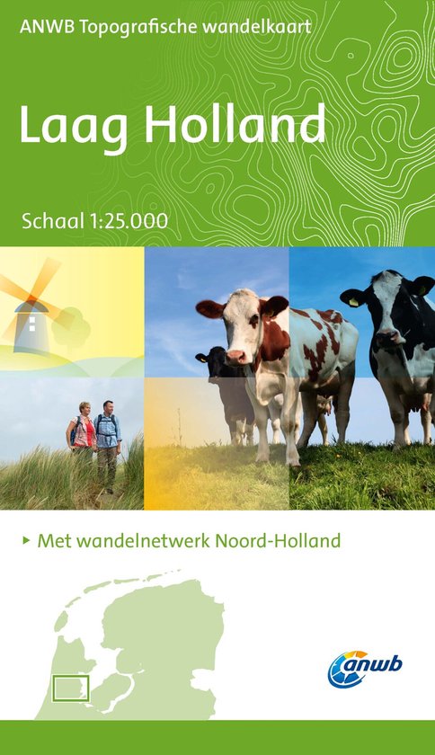 ANWB topografische wandelkaart - Laag Holland