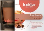6 stuks Bolsius geurglas appel kaneel - apple cinnamon geurkaarsen 63/90 (24 uur) True Scents