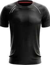 Masita | Sportshirt Heren Korte Mouw Licht Elastisch Ademend - Voetbalshirt Teamlijn Supreme - BLACK - 164