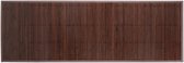 Relaxdays bamboe badmat - douchemat - antislip - saunamat - diverse groottes - donkerbruin - 61 x 182 cm