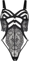 Hunkemöller Lingerie Dames Private Body open kruis Ginger  - Zwart - maat XL