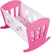 My Beautiful Dollsroom Houten Poppenbed 49x37x35 cm Roze/Wit