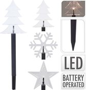 S.I.A. LED Kerstverlichting op Grondpin IP44 + Timer 5 Stuks Assorti