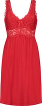 Hunkemöller Nachtmode Dames Slipdress Nora Lace  - Rood - maat 2XL