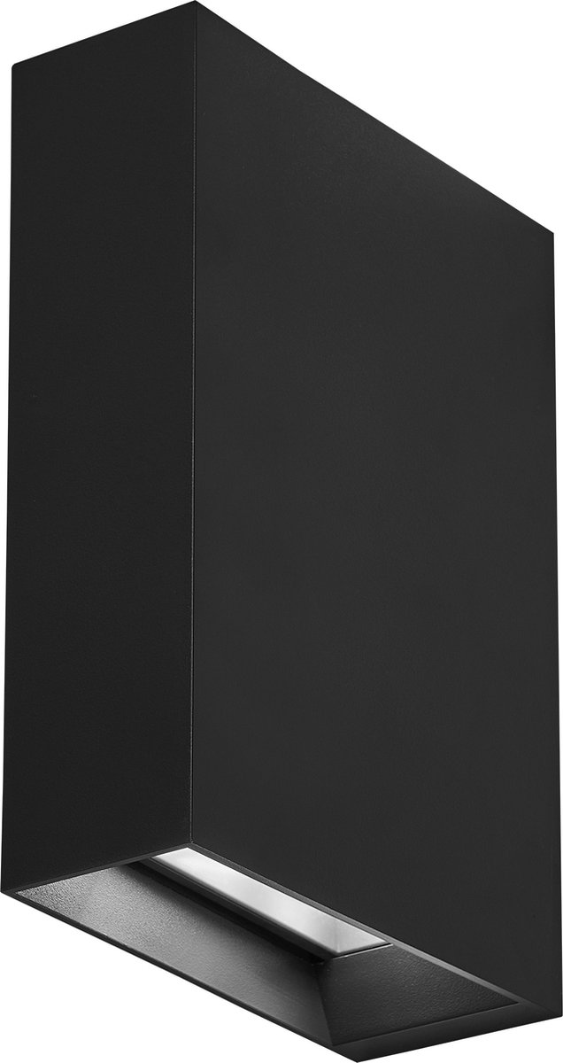 Logan LED buitenwandlamp, zwart, IP65, op-en-neer licht, 950 lumen, 9,5W, 3000K warm wit, 220-240V