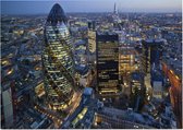 Blik op The Gherkin in het financiële hart van Londen - Foto op Posterpapier - 42 x 29.7 cm (A3)