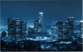 Skyline van nachtelijk Los Angeles City Center - Foto op Forex - 120 x 80 cm