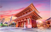 De klassieke Boeddhistische tempel Sensoji-ji in Tokio  - Foto op Forex - 90 x 60 cm