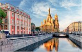 Kathedraal op het Bloed aan het Gribojedovkanaal in Sint-Petersburg - Foto op Forex - 90 x 60 cm