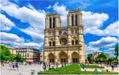 Kathedraal van de Notre-Dame in centrum van Parijs - Foto op Forex - 45 x 30 cm