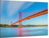 Ponte 25 de Abril over de Taag in Lissabon - Foto op Canvas - 150 x 100 cm