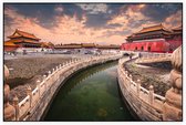 De Gouden Waterstroom in de Verboden Stad in Beijing - Foto op Akoestisch paneel - 150 x 100 cm