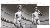 David, Michelangelo's meesterwerk in Florence - Foto op Textielposter - 45 x 30 cm