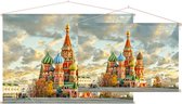 Kathedraal van de Voorbede van de Moeder Gods in Moskou - Foto op Textielposter - 90 x 60 cm