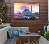 Stadsgezicht van Istanbul met de Süleymaniye Moskee - Foto op Tuinposter - 120 x 80 cm