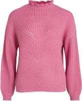 Vila Trui Viluis Ls Knit Top 14071797 Fuchsia Pink Dames Maat - S