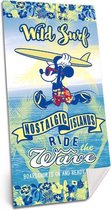 strandlaken Mickey Mouse 140 x 70 cm katoen blauw/geel