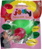 stuiterballon Jelly glow-in-the-dark 15 cm groen