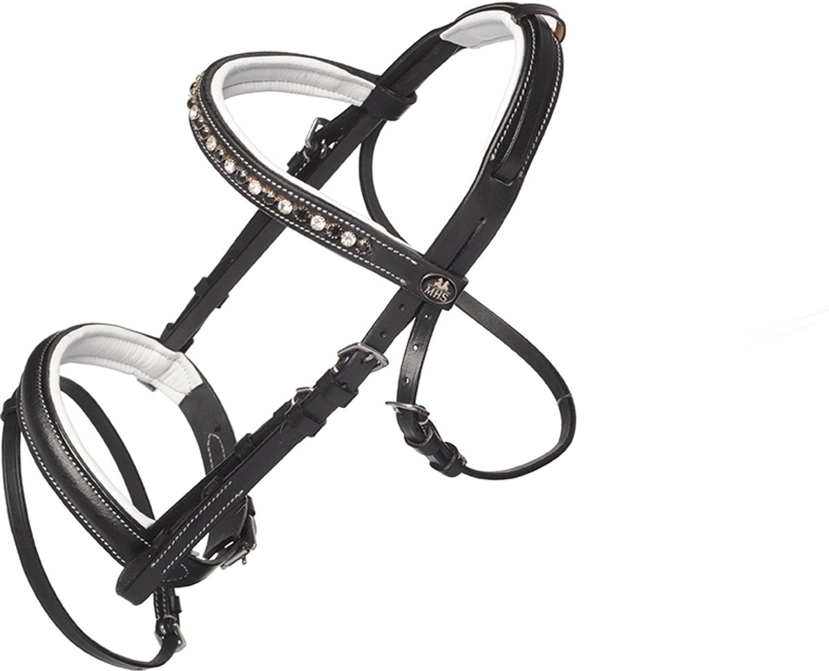 MHS Hoofdstel Infinity black/white mini mini