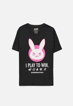 Overwatch - D.Va I Play To Win Heren T-shirt - 2XL - Zwart